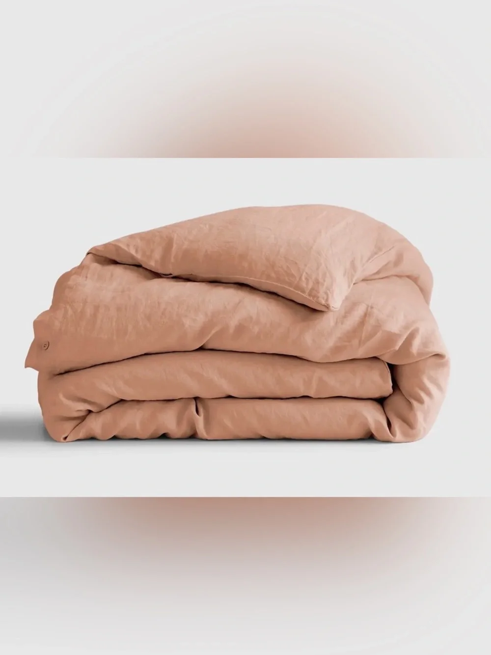 NWT Quince European Linen 1 Pc Duvet Cover Set, King/Cal (Desert Sunset)